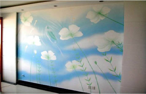 青川画墙绘怎么画好白云的蓬松感？