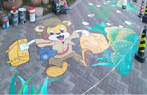 青川夏季画地面彩绘会遇到的问题