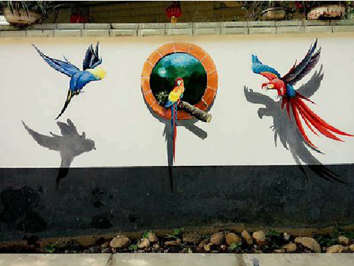 青川视觉错位-3D墙绘设计