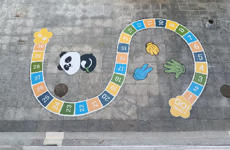 青川地面游戏彩绘