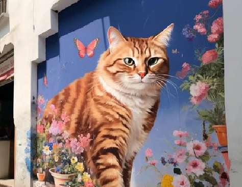 青川自己绘制有个性的手绘墙