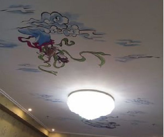 青川如何快速绘制天花板上的手绘墙？