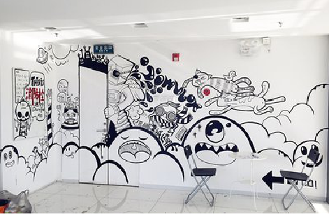 青川手绘墙并非传统涂鸦。