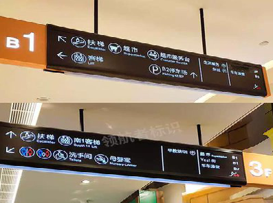 青川如何通过商场标识牌引导客流分布？