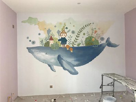 青川手绘墙的特点及优势。